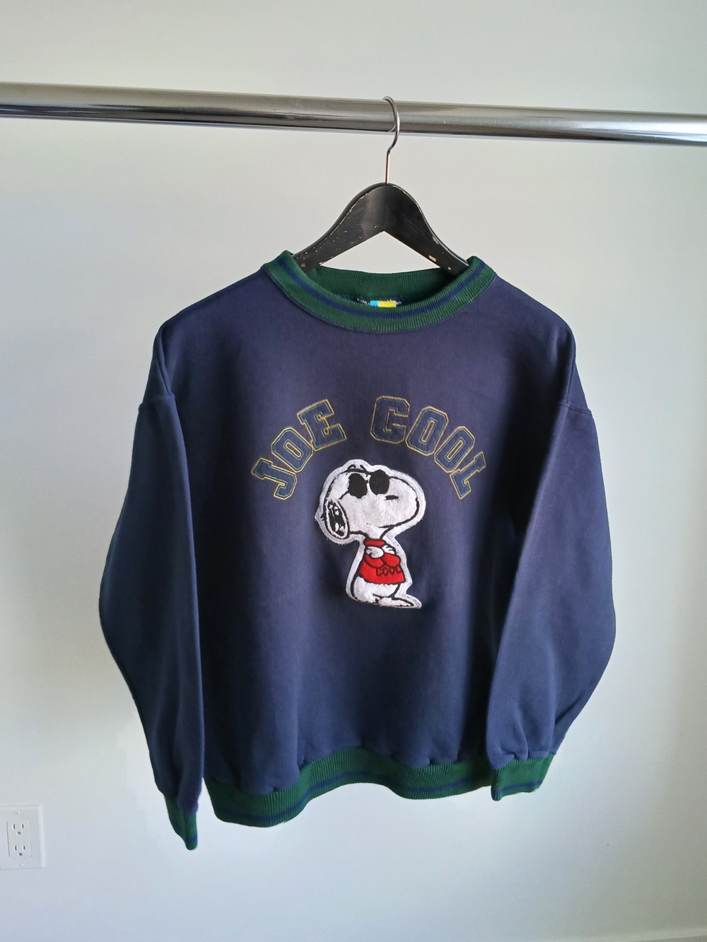 Vintage Y2K Snoopy Joe Cool Peanuts Embroidered Sweatshirt Crewneck Blue Size M